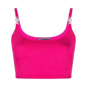 Versace Fuchsia Pink Knitted Crop Top - NWT